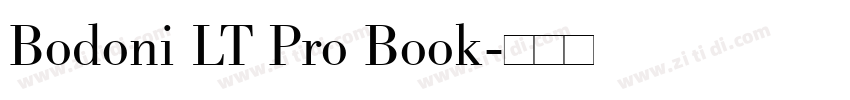 Bodoni LT Pro Book字体转换